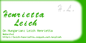 henrietta leich business card